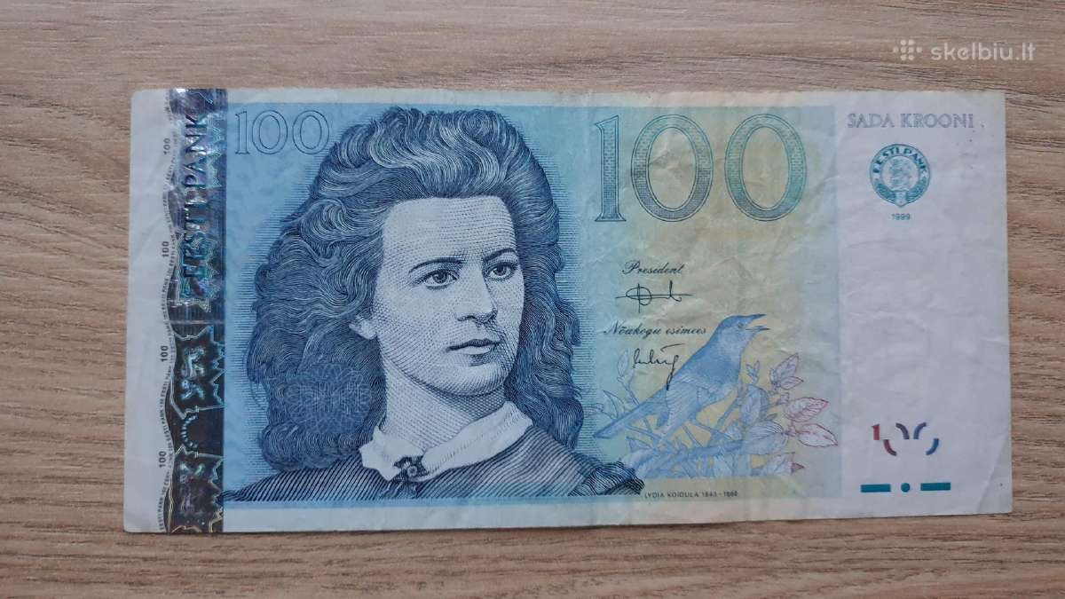 1999 metų 100 kronų Estija banknotas