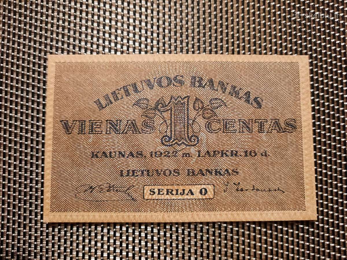 1 centas 1922 Lietuva - Padirbinys