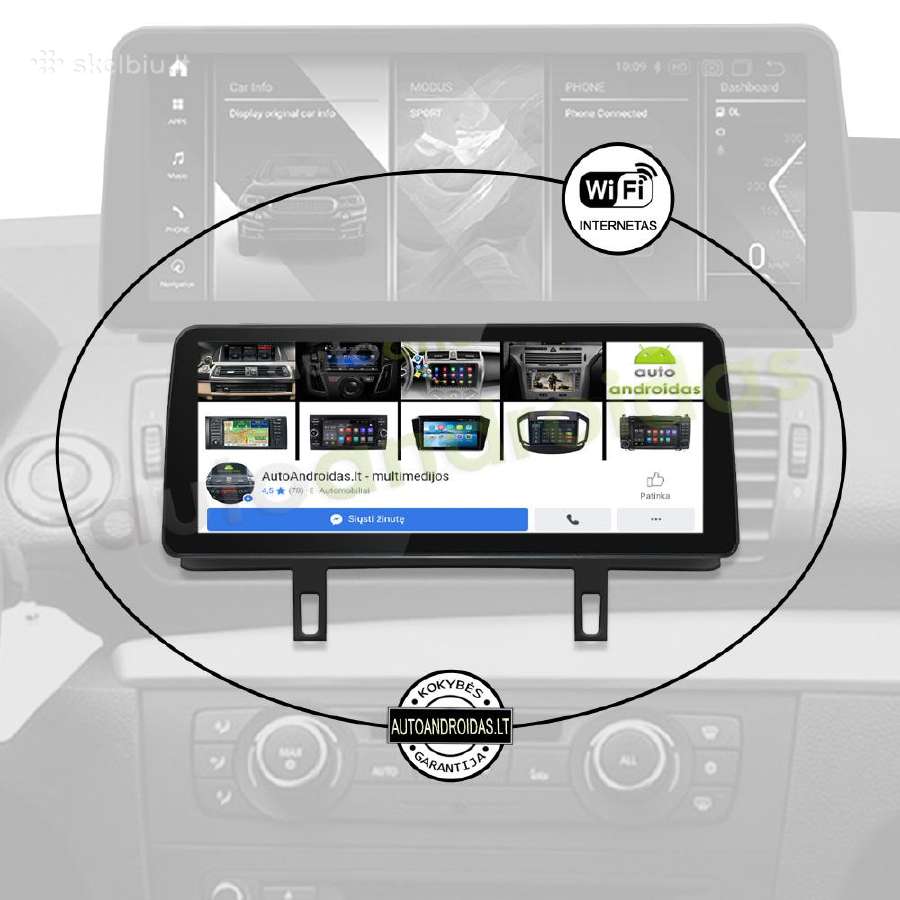 Bmw 1 E81 E87 E88 Android multimedia 12 colių WiFi - nuotraukos Nr. 4