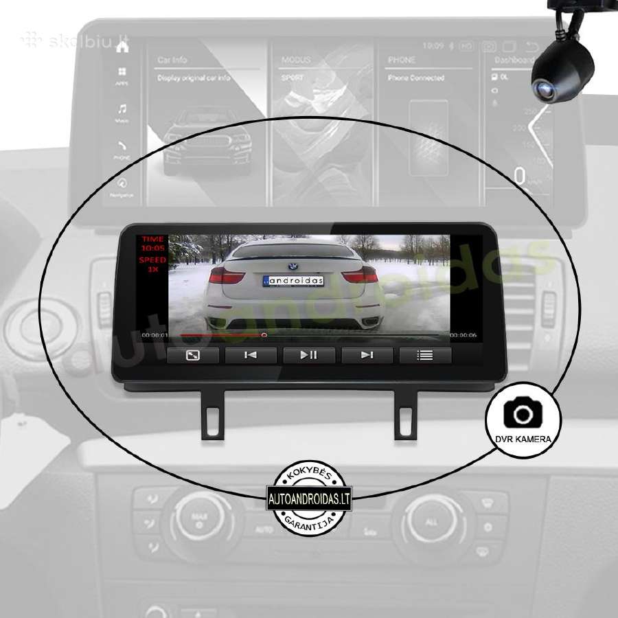 Bmw 1 E81 E87 E88 Android multimedia 12 colių WiFi - nuotraukos Nr. 8