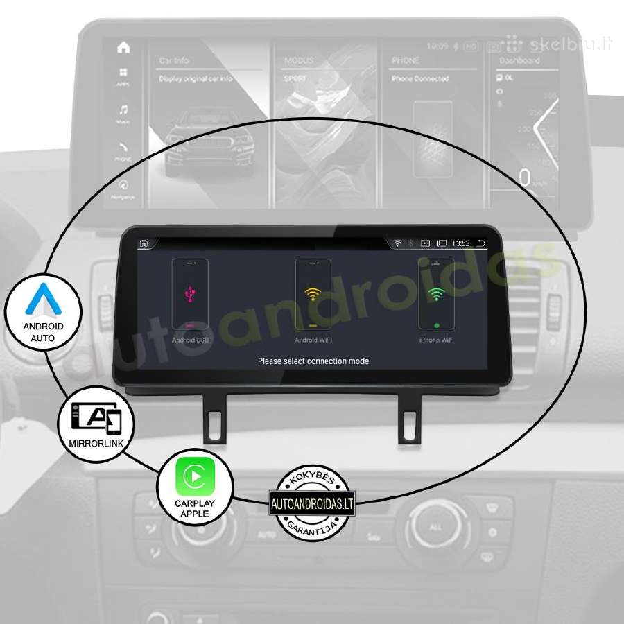 Bmw 1 E81 E87 E88 Android multimedia 12 colių WiFi - nuotraukos Nr. 10