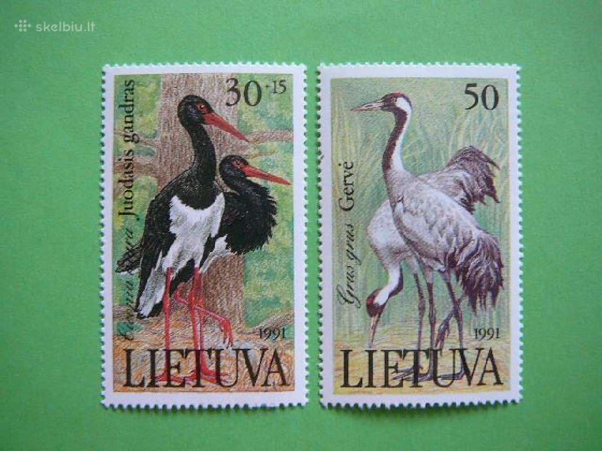 Lietuva 1991 Pauksciai svarus lit489/0s