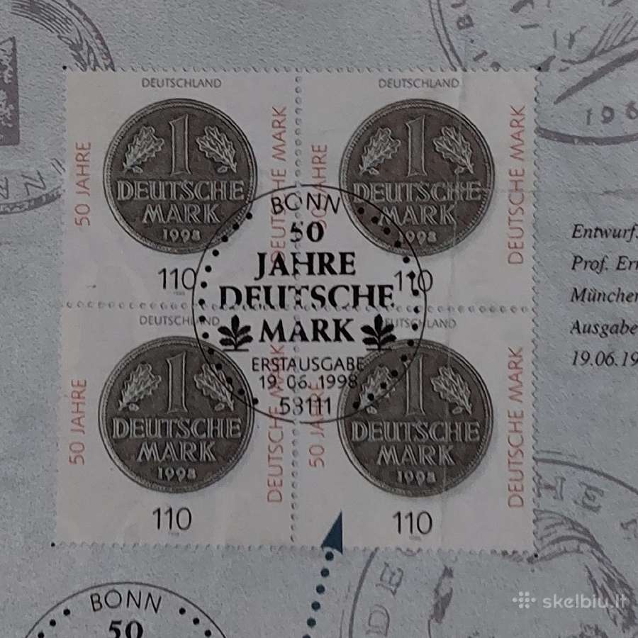 Flugblatt - " 50 Jahre Deutsche Mark " 1988 . - nuotraukos Nr. 4
