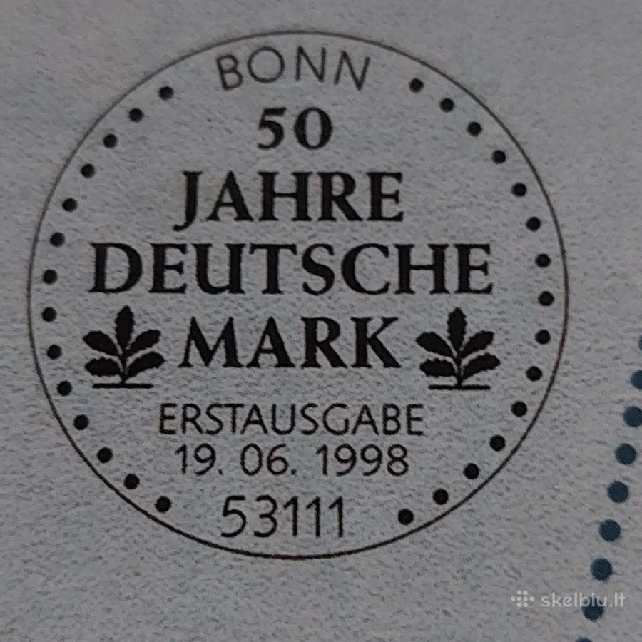 Flugblatt - " 50 Jahre Deutsche Mark " 1988 . - nuotraukos Nr. 5