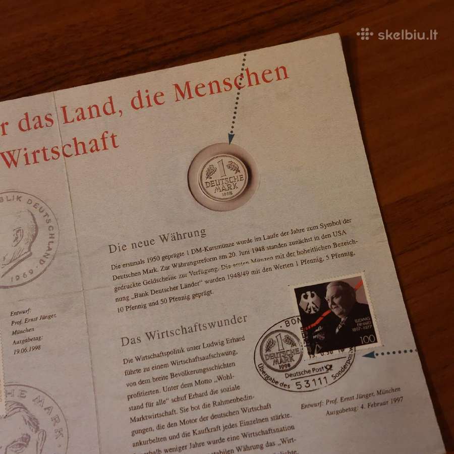 Flugblatt - " 50 Jahre Deutsche Mark " 1988 . - nuotraukos Nr. 13