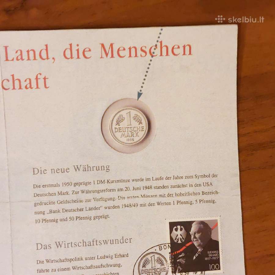 Flugblatt - " 50 Jahre Deutsche Mark " 1988 . - nuotraukos Nr. 14