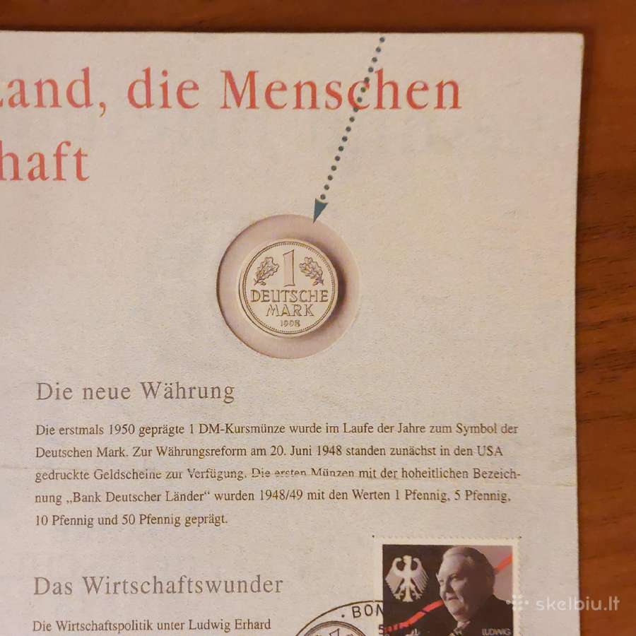 Flugblatt - " 50 Jahre Deutsche Mark " 1988 . - nuotraukos Nr. 15