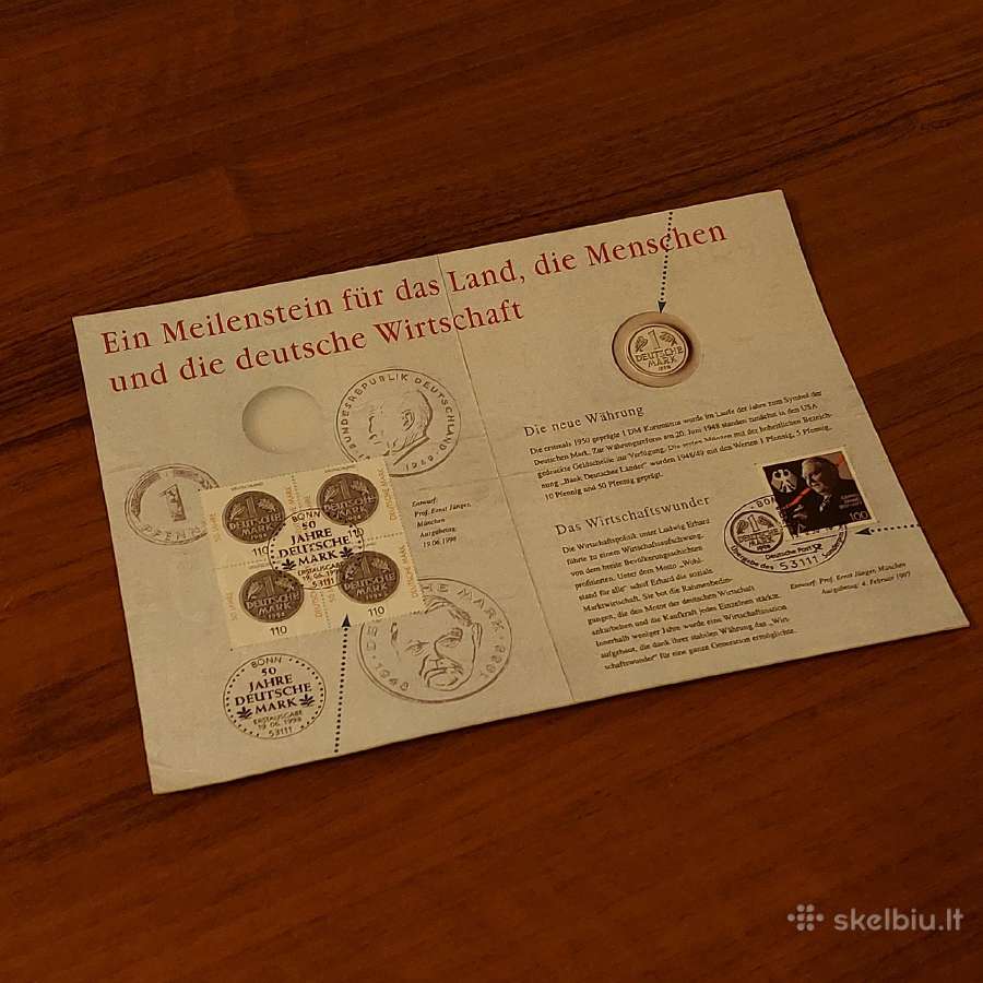 Flugblatt - " 50 Jahre Deutsche Mark " 1988 . - nuotraukos Nr. 17