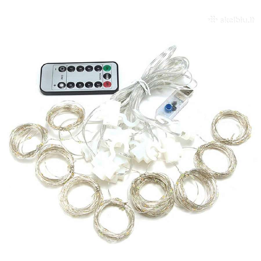 LED Usb Užuolaida - Girlianda, Šaltai Balta - nuotraukos Nr. 7