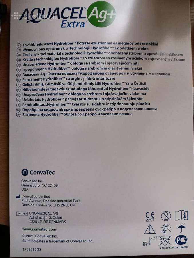 Tvarstis Aquacel Ag+ Extra 20x30