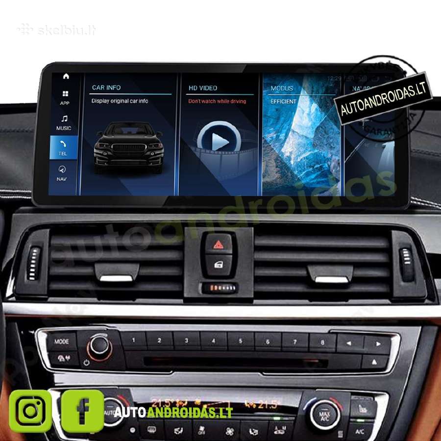 Bmw 1 F20 F21 2 F23 Android multimedia 12 colių