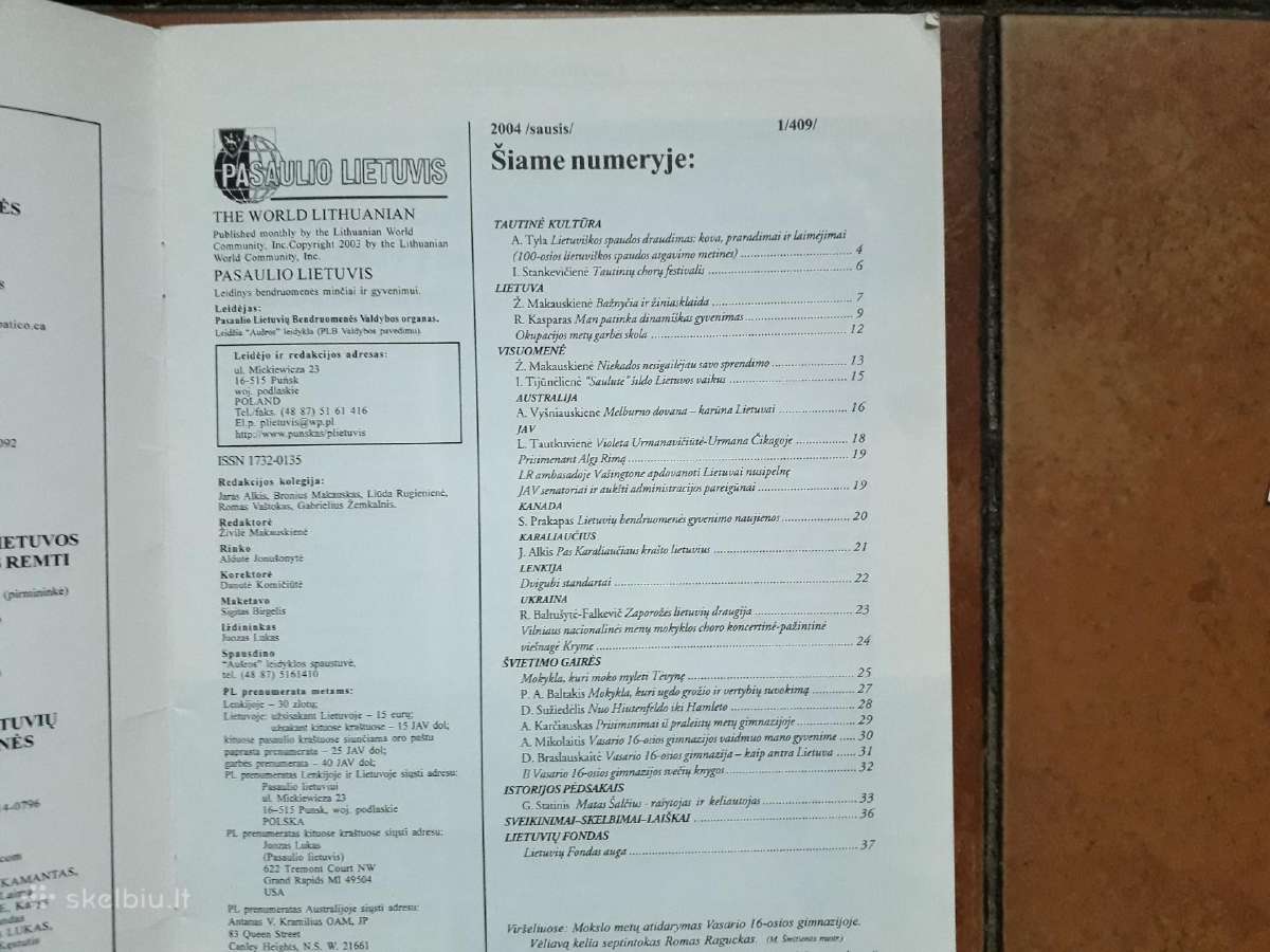 "Pasaulio lietuvis" 2004 metų Nr.1 - nuotraukos Nr. 2