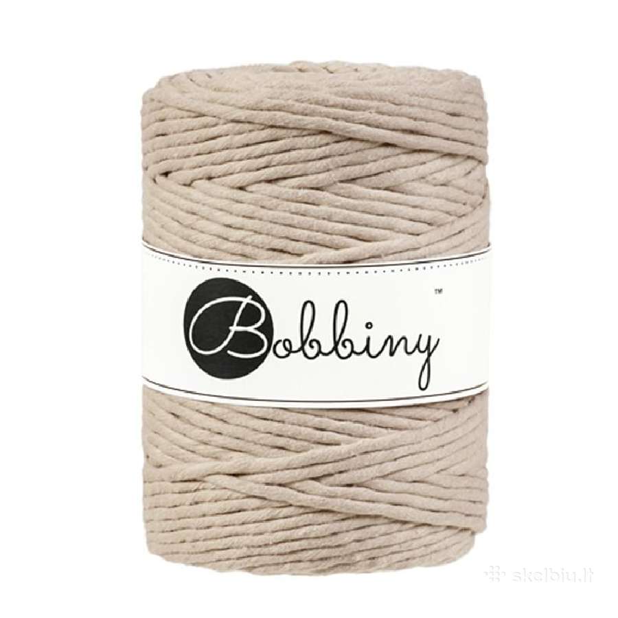 Bobbiny medvilninės macrame virvės 5 mm /100 m - nuotraukos Nr. 2