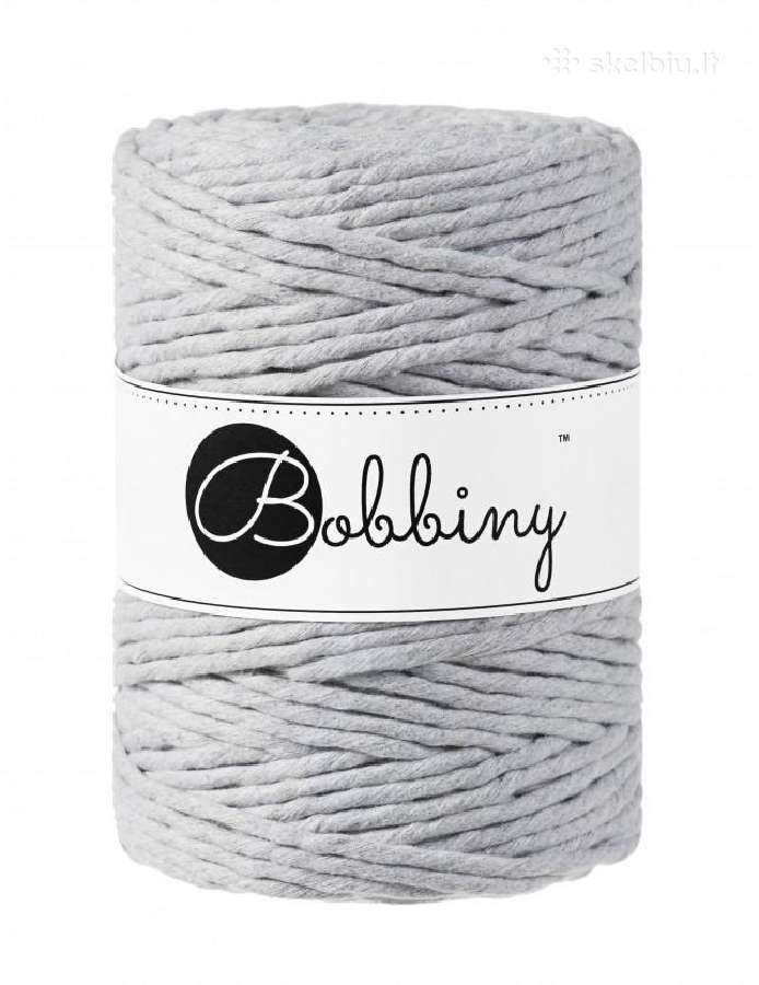 Bobbiny medvilninės macrame virvės 5 mm /100 m - nuotraukos Nr. 12