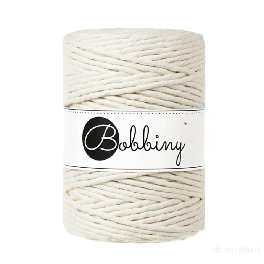 Bobbiny medvilninės macrame virvės 5 mm /100 m - nuotraukos Nr. 5