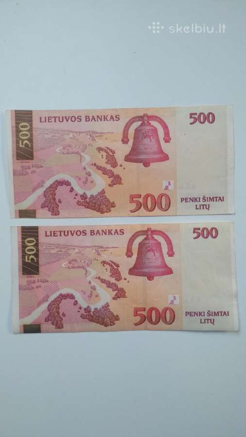 500 Litų banknotas, Aa, 2000m - nuotraukos Nr. 3