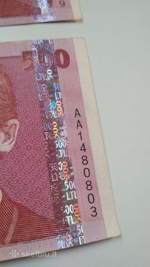 500 Litų banknotas, Aa, 2000m - nuotraukos Nr. 5