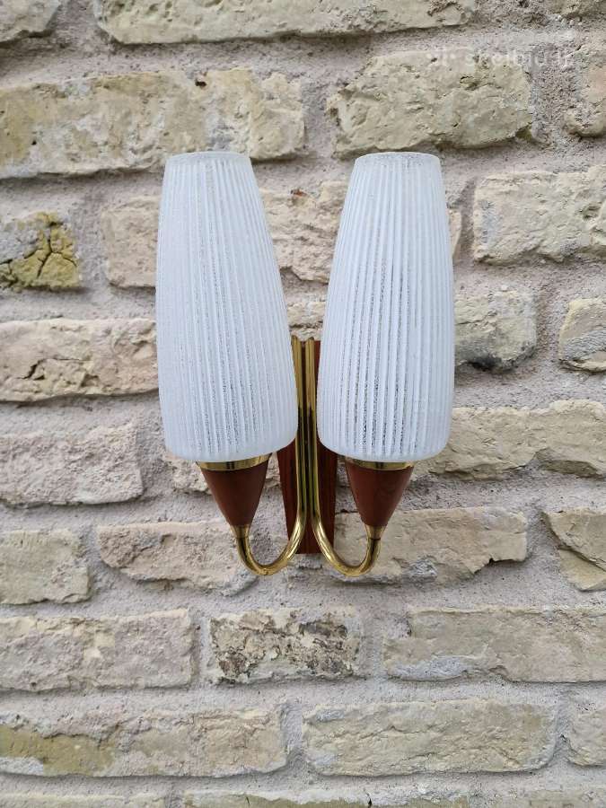 Vintažinis mid century sieninis šviestuvas-bra - nuotraukos Nr. 9