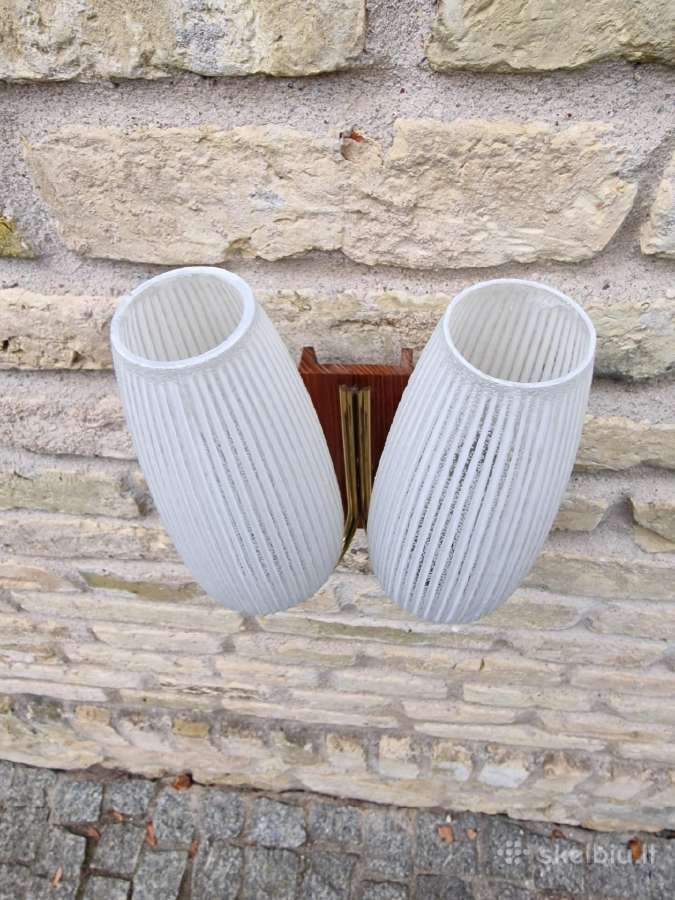 Vintažinis mid century sieninis šviestuvas-bra - nuotraukos Nr. 13