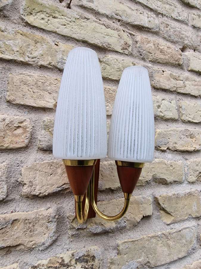 Vintažinis mid century sieninis šviestuvas-bra - nuotraukos Nr. 15