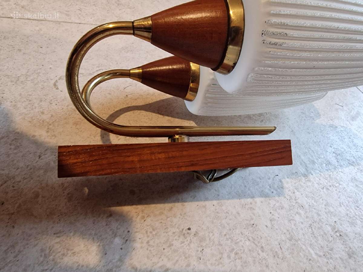 Vintažinis mid century sieninis šviestuvas-bra - nuotraukos Nr. 22
