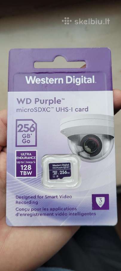Wd Purple 256 GB Surveillance microsd XC Class 1