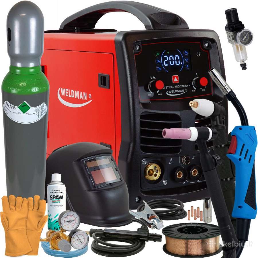 Naujiena Weldman 4 in 1 Mig/tig/mma/plasma