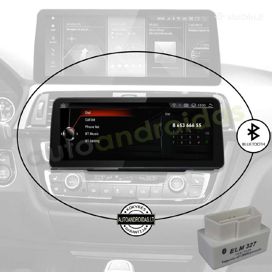 Bmw 3 F30 F31 Bmw 4 Android multimedia 12 coliu - nuotraukos Nr. 6