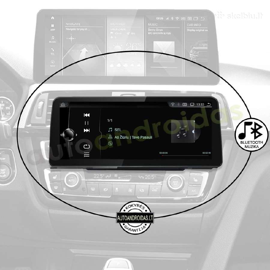 Bmw 3 F30 F31 Bmw 4 Android multimedia 12 coliu - nuotraukos Nr. 7