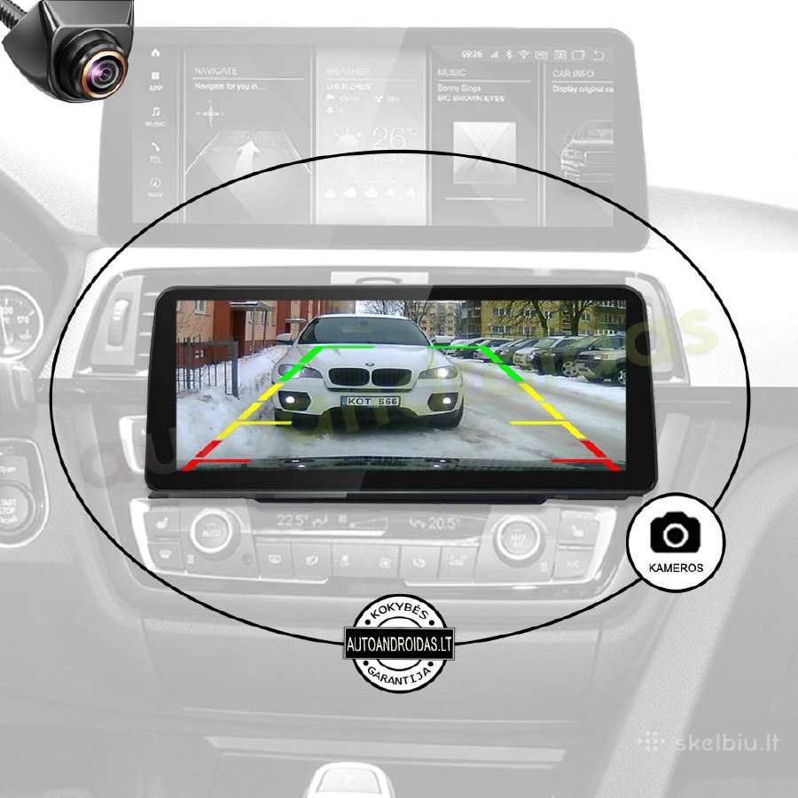 Bmw 3 F30 F31 Bmw 4 Android multimedia 12 coliu - nuotraukos Nr. 8