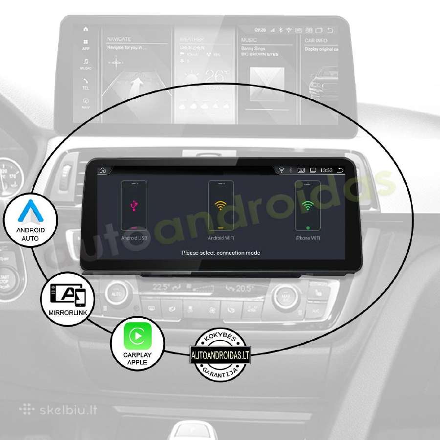 Bmw 3 F30 F31 Bmw 4 Android multimedia 12 coliu - nuotraukos Nr. 11