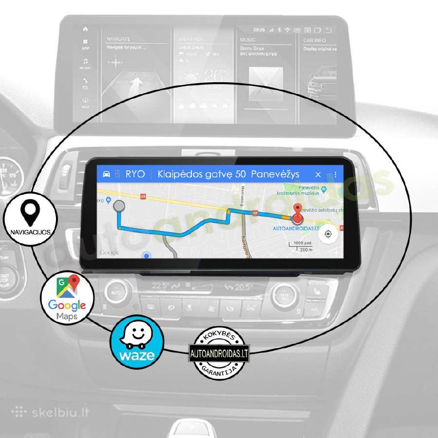 Bmw 3 F30 F31 Bmw 4 Android multimedia 12 coliu - nuotraukos Nr. 12
