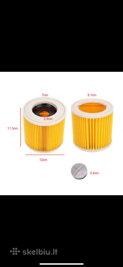 Karcher Wd2250 Wd3.200 Mv2 Mv3 dulkių oro filtras. - nuotraukos Nr. 4