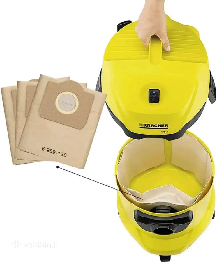 Karcher Wd3 Wd3300 Wd3.500p dulkių siurblio maišas - nuotraukos Nr. 2