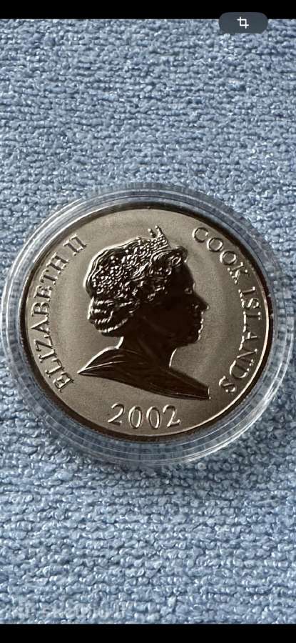 Moneta Cook isl. 2002m. 5 dollars, cu-ni - nuotraukos Nr. 2