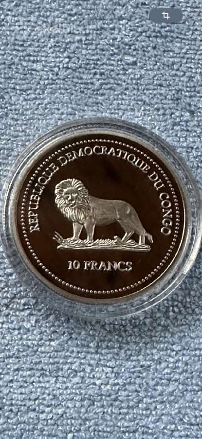 Moneta Congo 2003m. 10 Franks, cu-ni - nuotraukos Nr. 2
