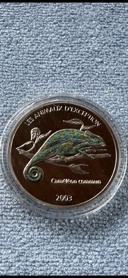 Moneta Congo 2003m. 10 Franks, cu-ni