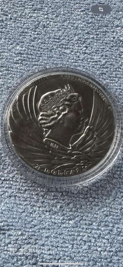 Moneta Niue 2018m. 2 dollars, cu-ni - nuotraukos Nr. 2