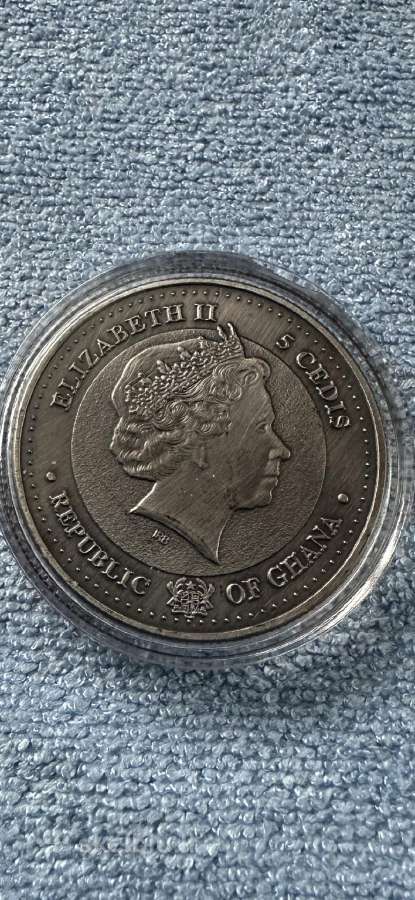 Moneta Ghana 2016m. 5 cedis, cu-ni - nuotraukos Nr. 2
