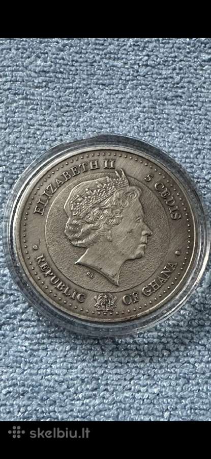 Moneta Ghana 2016m. 5 cedis, cu-ni - nuotraukos Nr. 2