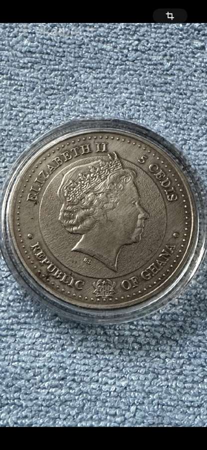 Moneta Ghana 2016m. 5 cedis, cu-ni - nuotraukos Nr. 2