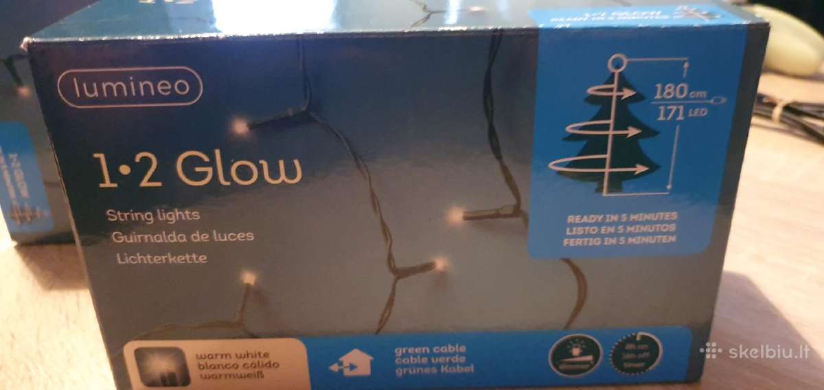 LED lemputės, girlianda, eglutės papuošimai. - nuotraukos Nr. 5