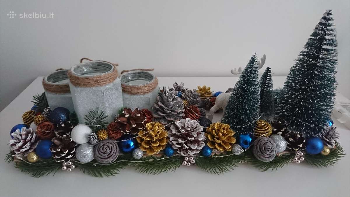 Vienetinė kalėdinė stalo dekoracija - nuotraukos Nr. 4