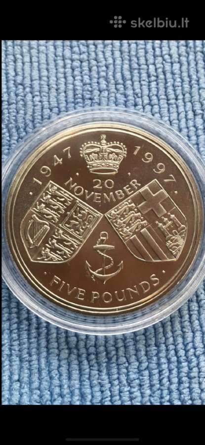 Moneta UK 1997m. 5 svarai, cu-ni