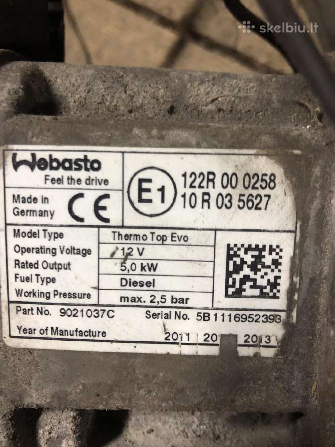 Webasto Eberspacher 24 v. - nuotraukos Nr. 4