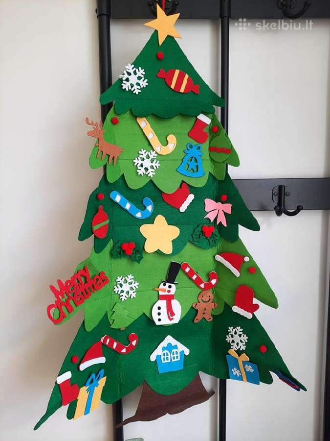 Kalėdų eglutė, vaikams, veltinio - nuotraukos Nr. 4