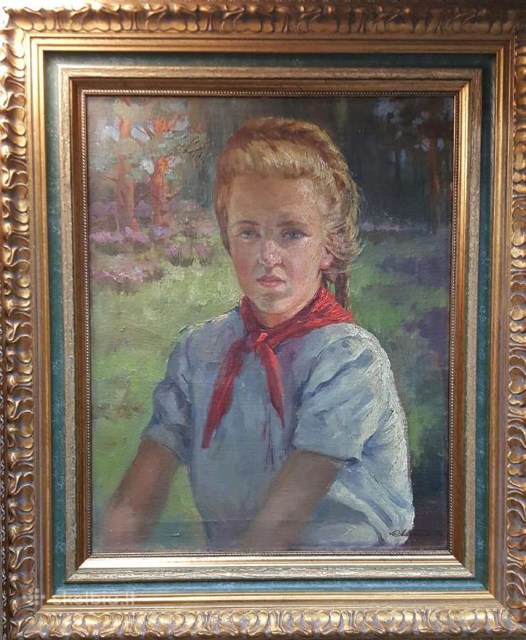 Paveikslas Pionierė, dail. Valdemaras Manomaitis