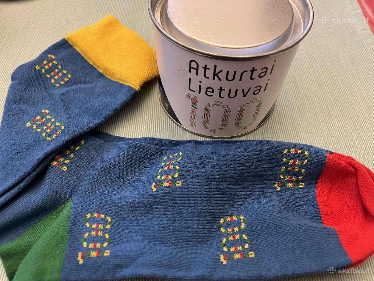 Suvenyrinės kojinės - Atkurtai Lietuvai 100 - nuotraukos Nr. 3