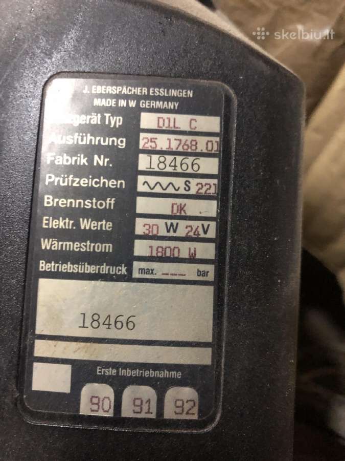 Webasto Eberspacher 24 v. - nuotraukos Nr. 6