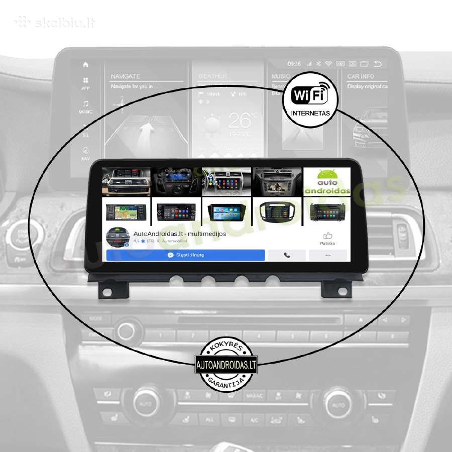 Bmw 7 F01 F02 2009-15 Android multimedia 12" colių - nuotraukos Nr. 4